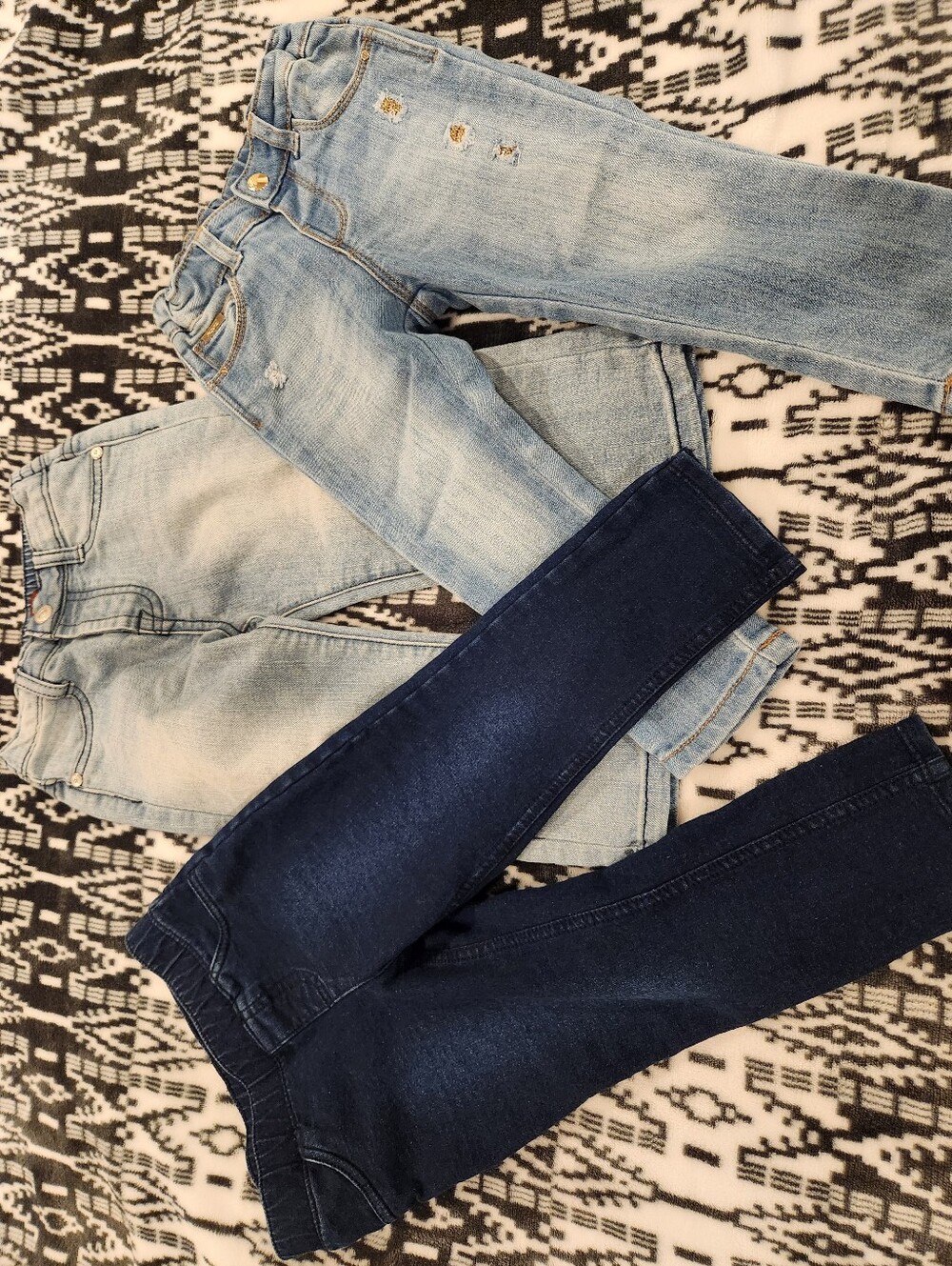 Girl’s Light and Dark Blue Jean Bundle, 18M, 24M & 2T